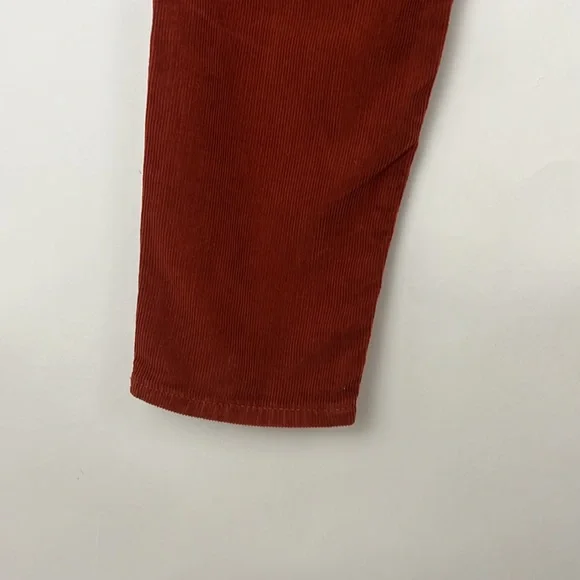 MADEWELL women’s 10” high rise skinny corduroy pants rust orange 28 - Picture 6 of 14